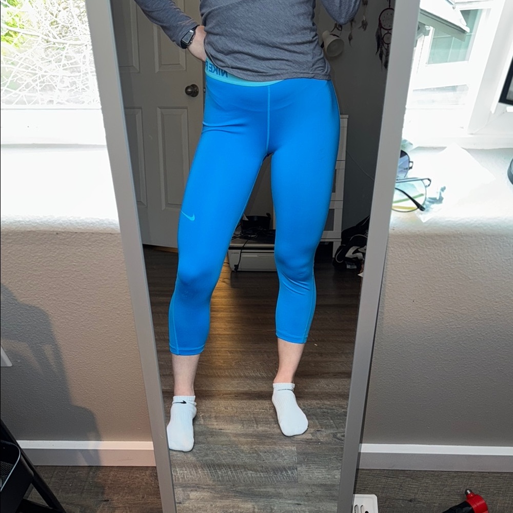 Blue Athletic Leggings